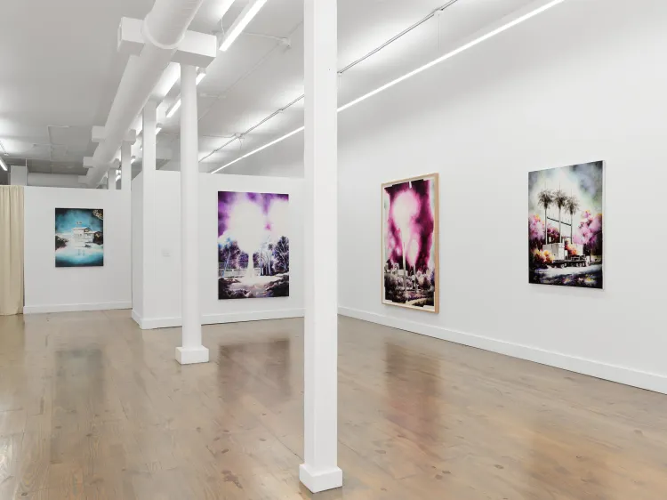 Installation view, A fluorescent realm, Rebecca Camacho Presents · 2026 (3)