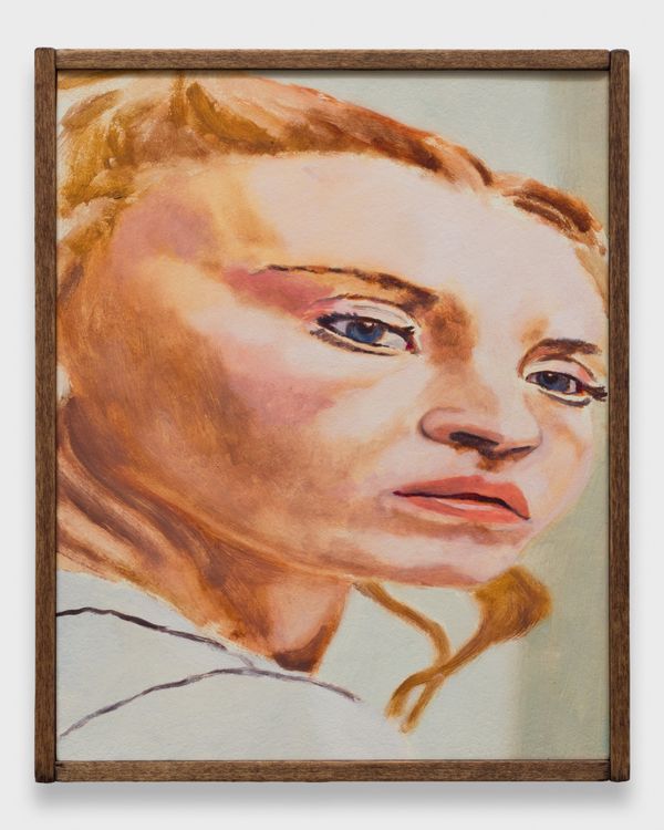 Adam Beris, Longing, 2026. Oil on board, artist's frame, 10.63 x 8.63 x 1.5 in (27 x 21.92 x 3.81 cm).