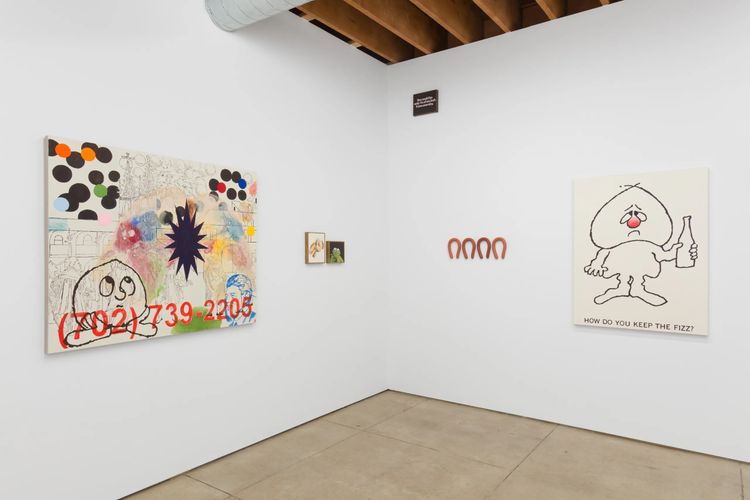 Installation view, Adam Beris: Word is the Fish are Biting like Crazy, OCHI, Los Angeles, 2026.
