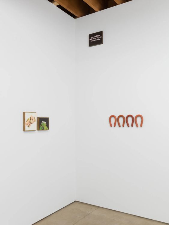 Installation view, Adam Beris: Word is the Fish are Biting like Crazy, OCHI, Los Angeles, 2026.