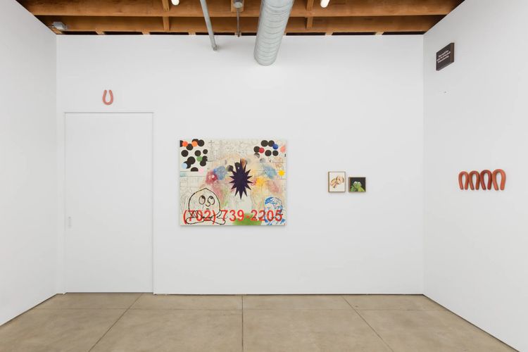 Installation view, Adam Beris: Word is the Fish are Biting like Crazy, OCHI, Los Angeles, 2026.