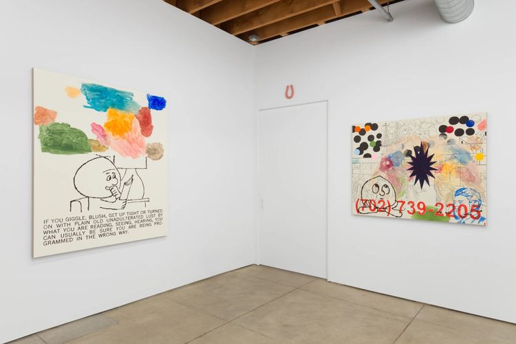 Installation view, Adam Beris: Word is the Fish are Biting like Crazy, OCHI, Los Angeles, 2026.