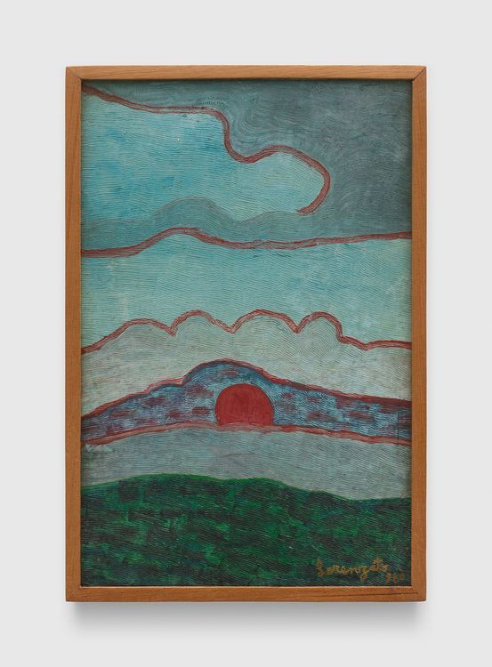 Sem título (Untitled), 1980. Oil on eucatex, 17 3/4 x 11 3/4 inches (45.1 x 29.9 cm)
