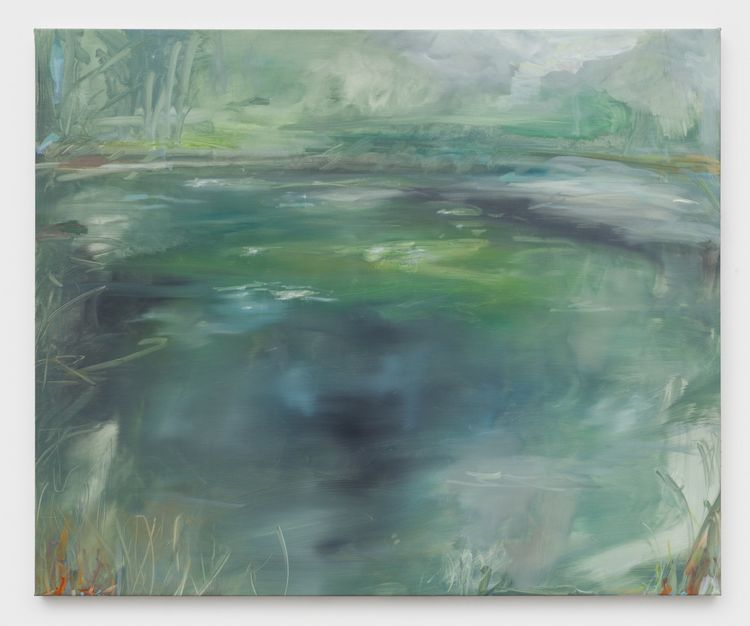 Avery Wheless, even when I'm quiet, 2026. Oil on canvas, 38 x 46 in (96.52 x 116.84 cm). Courtesy OCHI.