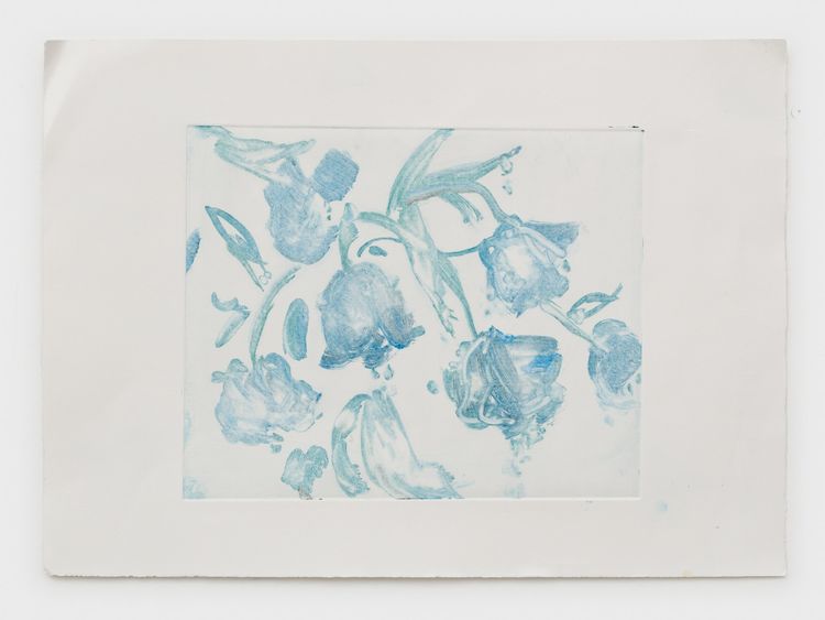Avery Wheless, summer storm ghost, 2026. Monoprint on paper, 11.5 x 15 in (29.21 x 38.10 cm). Courtesy OCHI.
