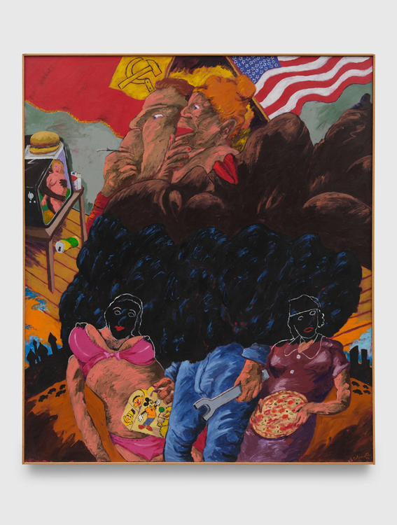 Installation view, The Anansean World of Robert Colescott