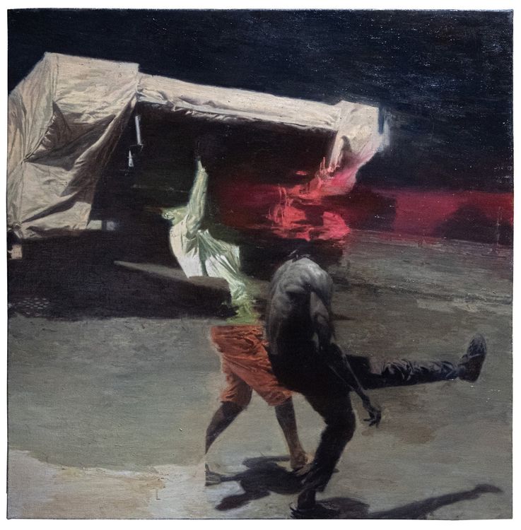Phil Hale, Walk Through Walls or Don't (02), oil on canvas, 32 x 32 in.