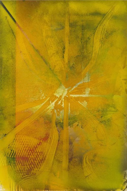 Liam Everett, Untitled (the cardinal), 2026, Ink, oil, sand, wood ash on linen