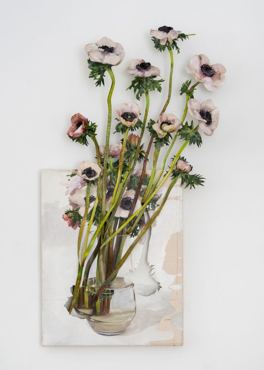 David Kennedy Cutler, "Bound Observer," 2026, inkjet transfer, acrylic, and clear coat on canvas, armature wire, 36 x 21.75 x 4.25 inches. Courtesy Derek Eller Gallery.