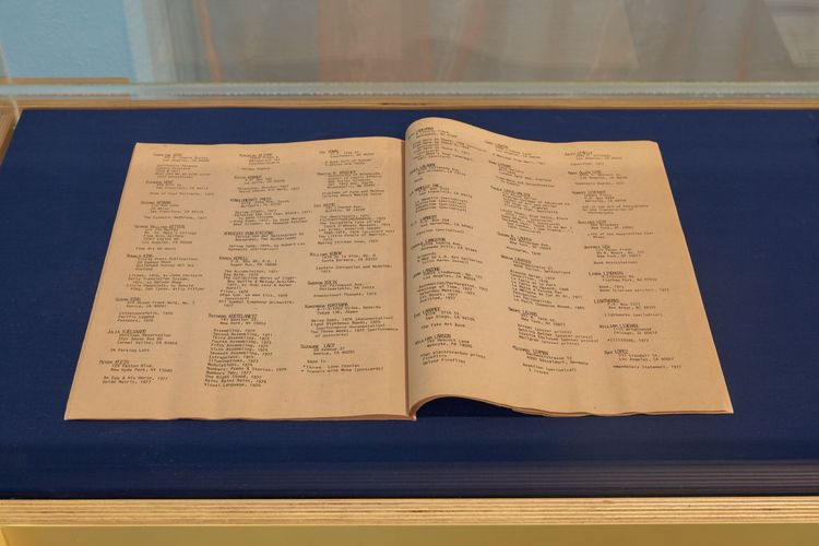 Installation view, a bookwork in many places, Joan · 2026 (21)