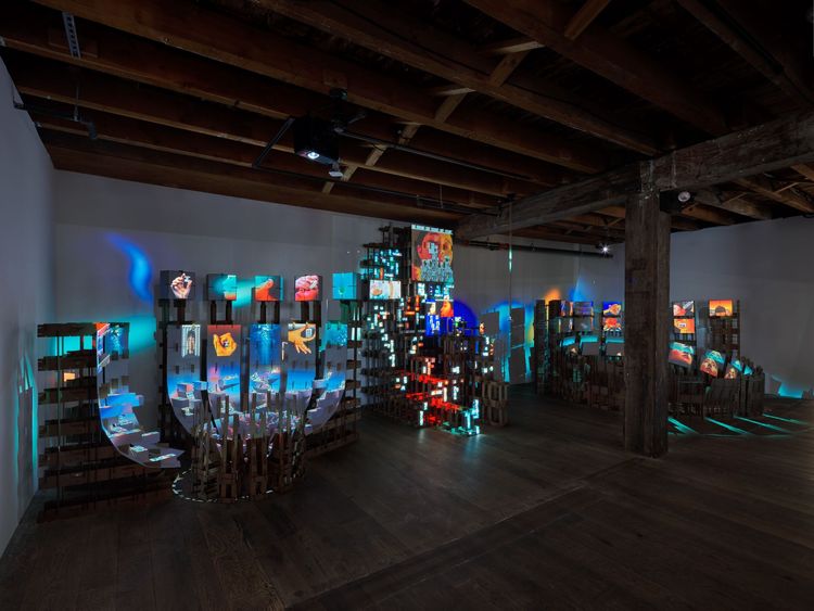 Installation view, Are We Still (Surfing)?, Pioneer Works