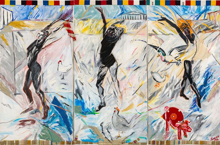 Installation view, Emma Amos, Alison Jacques