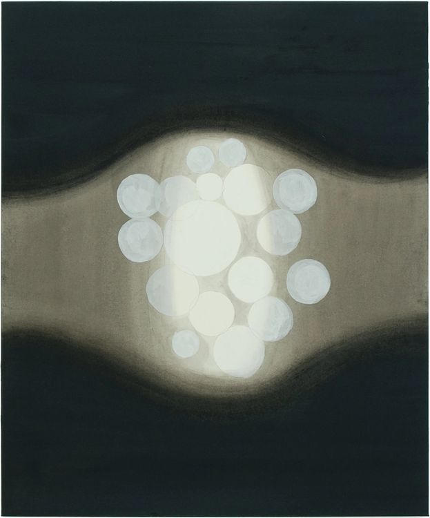 Hiroko Ohno, "Galaxy Around Us," 2010. Pigment, old ink, and acrylic on paper, 29 × 24 inches.