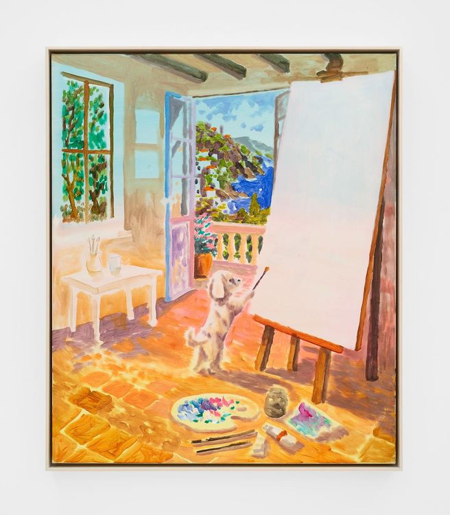 Scott Reeder, The First Mark Was Already Too Much, 2026, 37 × 31 × 2 ½ inches (93.98 × 78.74 × 6.35 cm) (framed), Acrylic and oil on canvas
