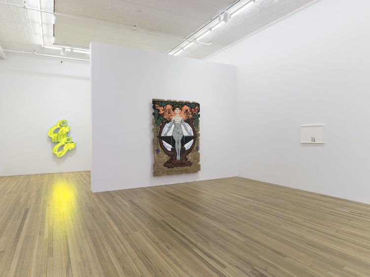 Installation view, Andrea Bowers: Democracy Needs Our Courage, Andrew Kreps Gallery, New York, 2026. Photo: Elisabeth Bernstein