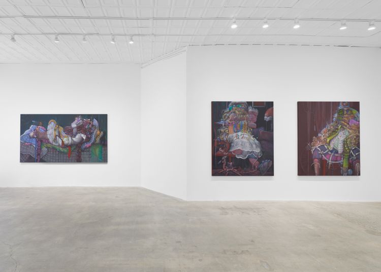 Installation view, Groomed, Gagosian, 821 Park Avenue