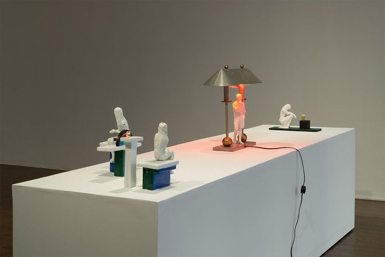 Installation view of Sam Anderson, "Heartbreak Bar," Derosia, New York.
