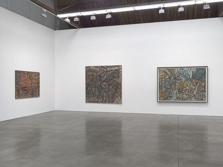 Installation view, Leon Kossoff, Luhring Augustine, Chelsea