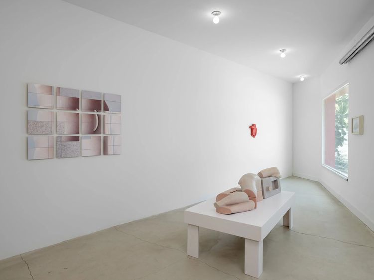 Installation view, Comfort Corners, Foyer LA