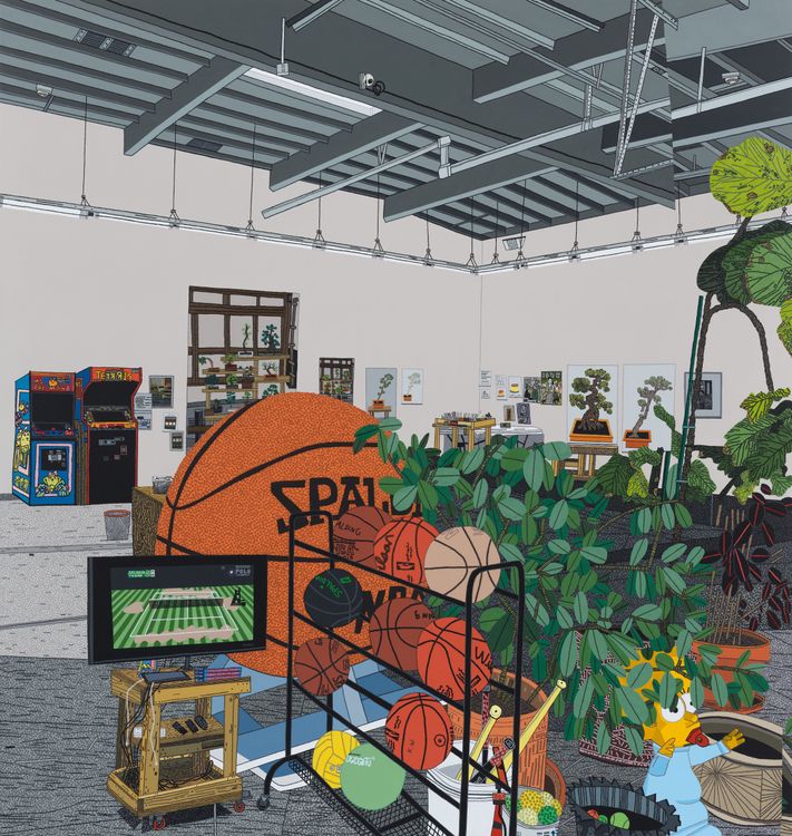 Installation view, Jonas Wood, Gagosian, Beverly Hills · 2026 (9)