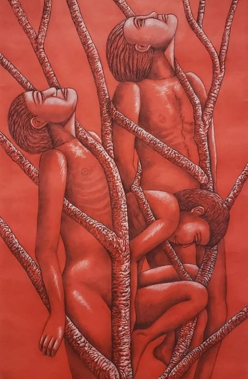 Installation view, The Scarlet Studies, Ceres
