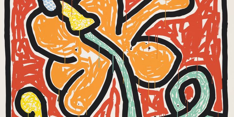Installation view, Keith Haring: Flowers 1–5, Pace Prints · 2026 (5)