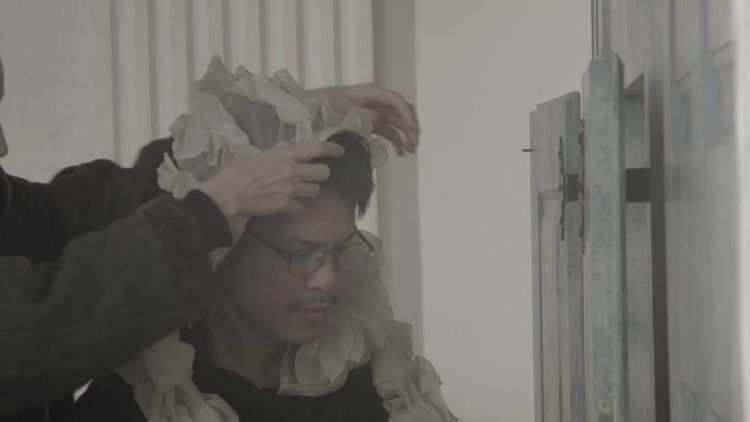 Installation view, 3 New Films, Reena Spaulings Fine Art