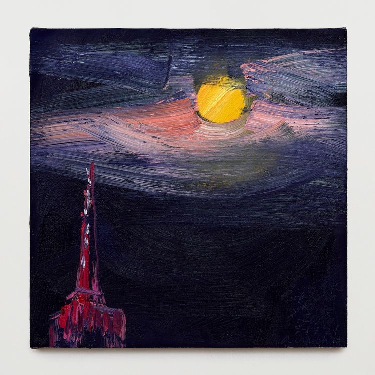 Installation view, Painted Time: Moons (Laboratory), New York Studio School