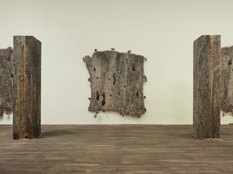 Installation view, Eddie R. Aparicio: Rubberneckers, Jeffrey Deitch, Wooster Street · 2026 (2)