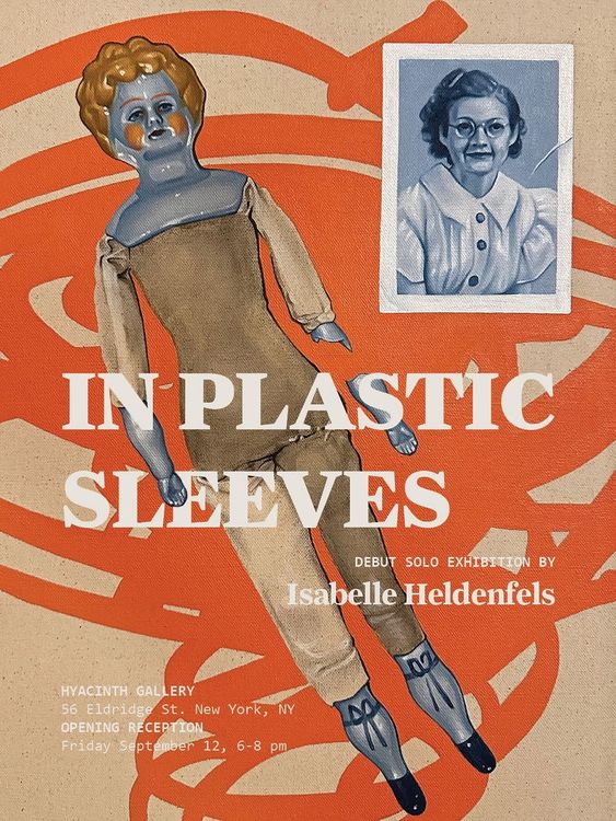 Installation view, In Plastic Sleeves, Hyacinth Gallery