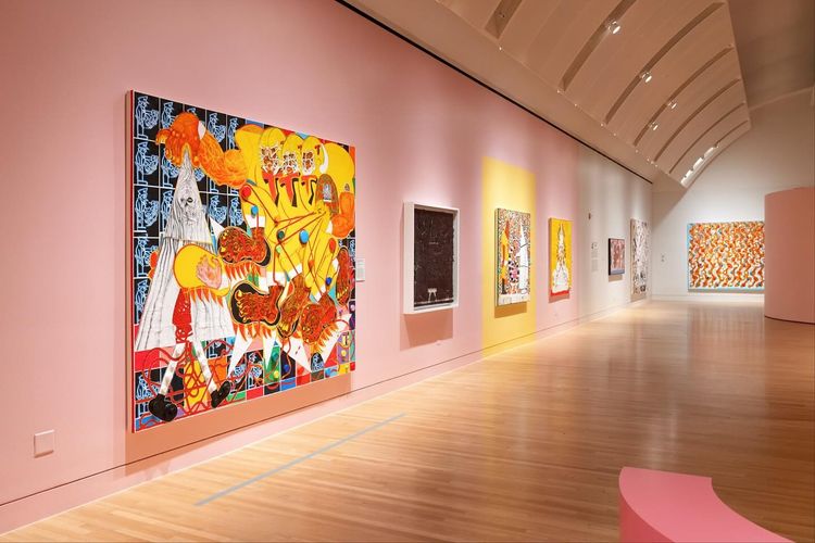 Installation view, Draw Them In, Paint Them Out: Trenton Doyle Hancock Confronts Philip Guston, Skirball Cultural Center · 2024 (1)