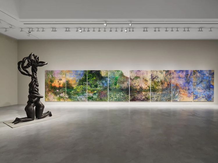 Installation view, Feet squelching on wet grass, nourished by uncertainty, Hauser & Wirth · 2026 (2)