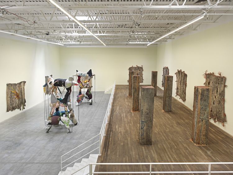 Installation view, Eddie R. Aparicio: Rubberneckers, Jeffrey Deitch, Wooster Street · 2026 (3)