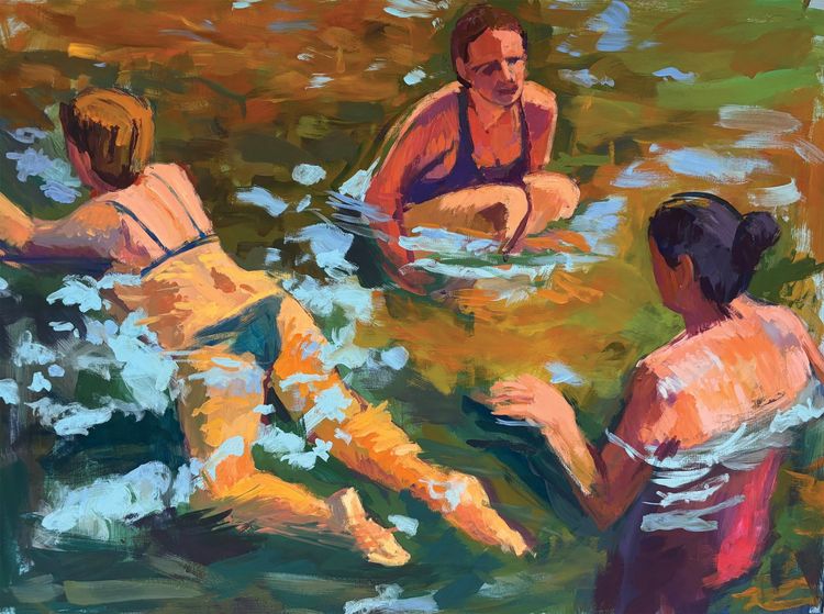 Installation view, Bathers, Bowery