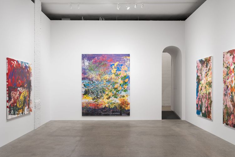 Installation view, Divorce Paintings, Company · 2025 (3)
