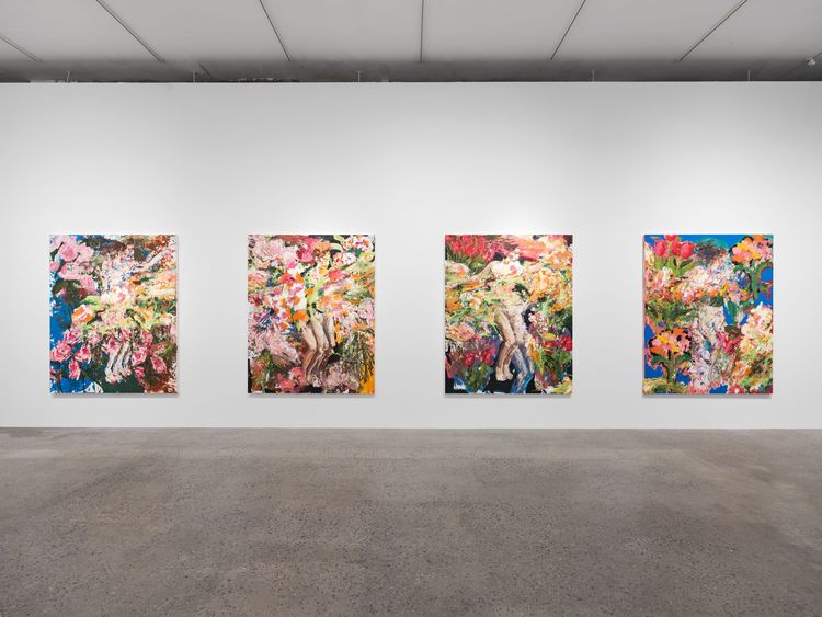 Installation view, Divorce Paintings, Company · 2025 (4)