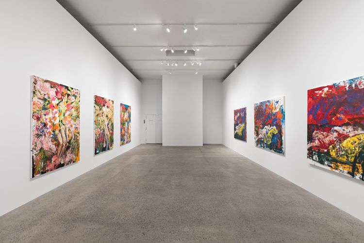 Installation view, Divorce Paintings, Company · 2025 (7)