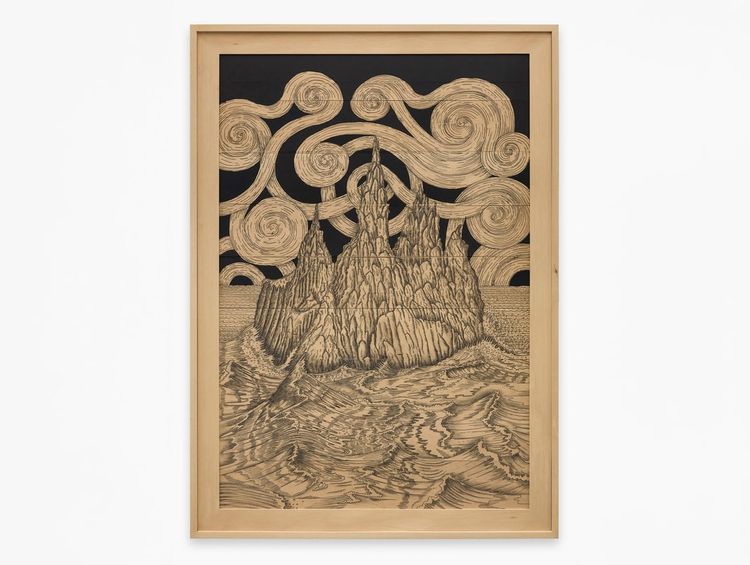 Installation view, Mont Blanc on Wood, Zolla Lieberman Gallery