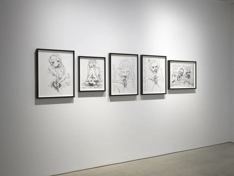 Installation view, CSSC, Coach Stage Stage Coach, A&E, Adolf/Adam & Eva/Eve, Samples, The Journal Gallery · 2026 (2)