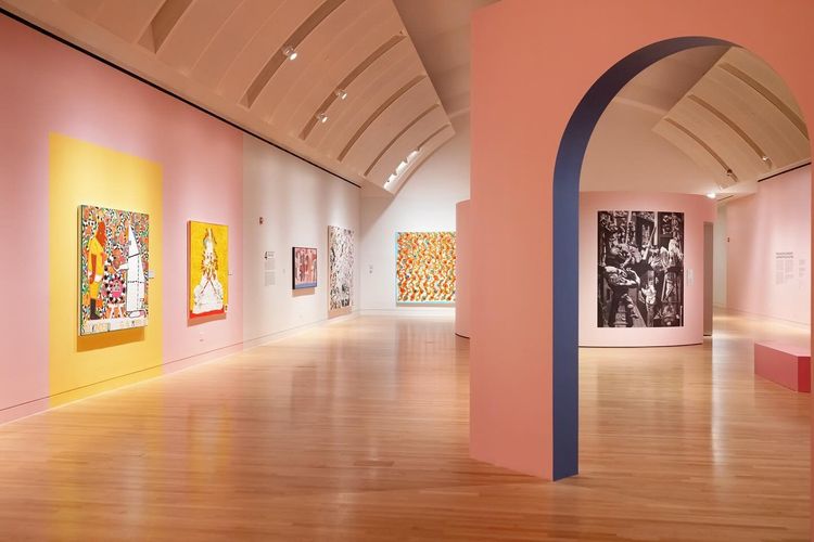 Installation view, Draw Them In, Paint Them Out: Trenton Doyle Hancock Confronts Philip Guston, Skirball Cultural Center · 2024 (2)