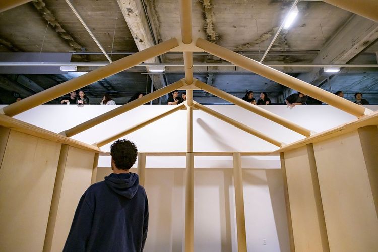 Installation view, PAPER LOG HOUSE FOR LOS ANGELES, SCI-Arc Gallery · 2025 (1)