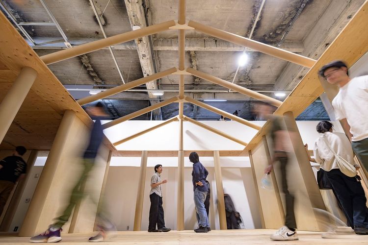 Installation view, PAPER LOG HOUSE FOR LOS ANGELES, SCI-Arc Gallery · 2025 (3)