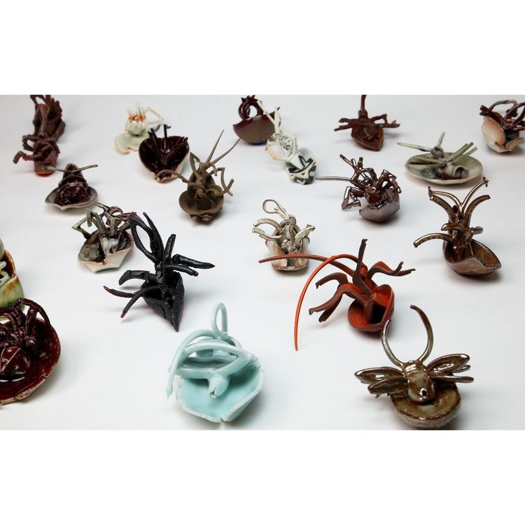 Installation view, Lie Low, Greenwich House Pottery