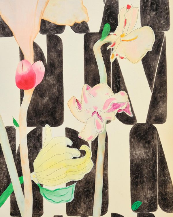 Installation view, In Paintings On Drawing, Half Gallery, New York