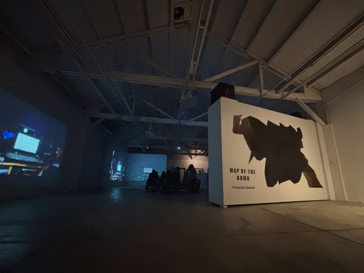 Installation view, M  A  P    O  F    T  H  E    B  O  M  B, Phase