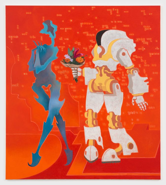 Installation view, Paintings Made for Aliens Above, PPOW, 392 Broadway