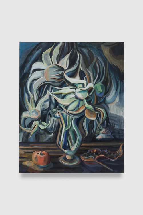 Installation view, Fangs and Fruits, and Falling Trees , Mrs.