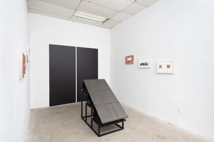 Installation view, Escalator, Gene's Dispensary
