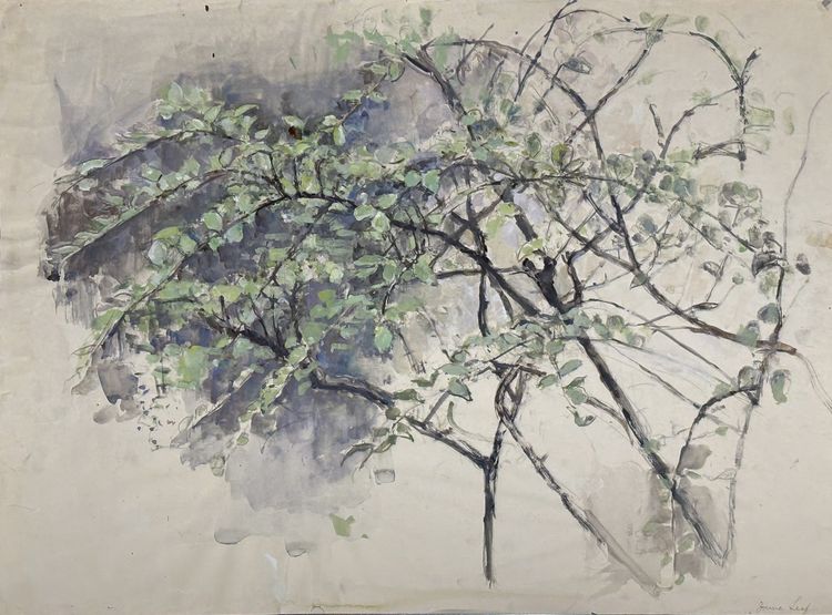 Installation view, Early Prints, Drawings, and Sculptures, George Adams