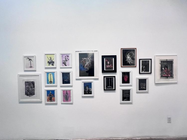 Installation view, 92 Tarot Collages and a Dollhouse, Walter Maciel Gallery
